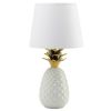 Accent Plus White Pineapple Lamp with Gold Leaves