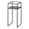 Accent Plus Glass-Top Industrial Side Table - Square