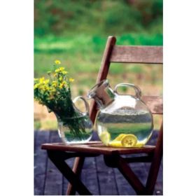 Small Glass Tilted Pitcher