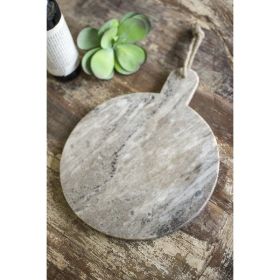 Round Marble Cutting Board With Jute Hanger