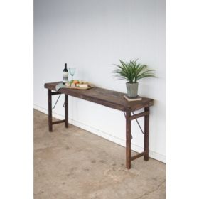 Wooden Folding Console Table 68" X 16" X 30"T