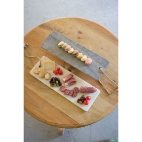 Marble Long Cutting Board W Rope Handle