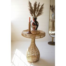 Woven Bulb Seagrass Side Table