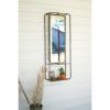 Antique Brass Mirror With Shelf