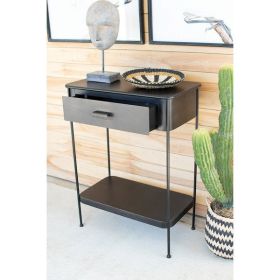 Metal Side Table With Drawer