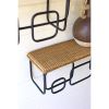 Set Of Two Wall Shelves With Woven Tops