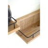 Set Of Two Wood And Metal Wall Shelves