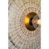 Rattan And Brass Wall Sconce Lamp