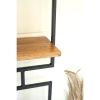 Four Wooden Shelves With Iron Frame