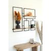 Four Wooden Shelves With Iron Frame