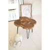 Live Edge Wooden Cofee Table With Iron Legs