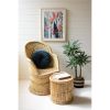 Round Bamboo Stool With Natural Rope Top
