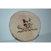 Wood Slice Magnets Set of 4 With Wood Burned Spirit of the Woods Logo