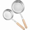 Stainless Steel Perforated Strainer Wood Handle