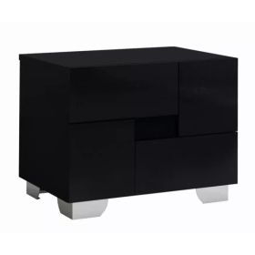 18" Superb Black High Gloss Nightstand