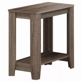 11.75" x 23.75" x 22" Dark Taupe Particle Board Laminate  Accent Table