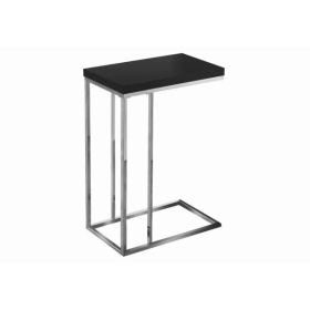 18.25" x 10.25" x 25.25" Black Particle Board Metal  Accent Table