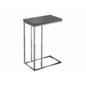 18.25" x 10.25" x 25.25" Grey Particle Board Metal  Accent Table