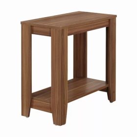 11.75" x 23.75" x 22" Walnut Particle Board Laminate  Accent Table