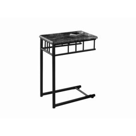 18" x 12" x 24" Grey Grey Mdf Metal  Accent Table