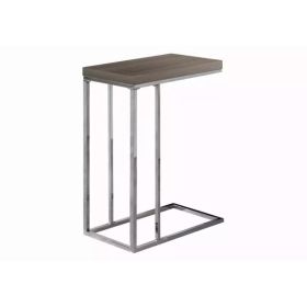 18.25" x 10.25" x 25.25" Dark Taupe Particle Board Metal  Accent Table