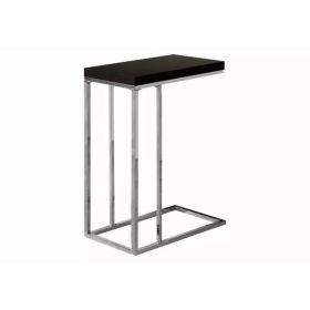 18.25" x 10.25" x 25.25" Cappuccino Particle Board Metal  Accent Table