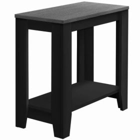 11.75" x 23.75" x 22" BlackGrey Particle Board Laminate  Accent Table