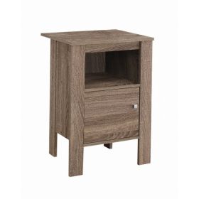 14" x 17.25" x 24.25" Dark Taupe Particle Board Storage  Accent Table