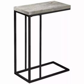 18.25" x 10.25" x 25.25" GreyBlack Particle Board Metal  Accent Table