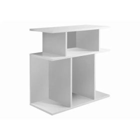 11.75" x 23.75" x 23.75" White Hollow Core Particle Board  Accent Table