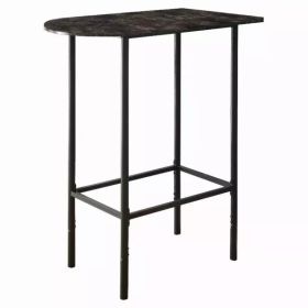 23.75" x 35.5" x 41" Grey Mdf Metal  Accent Table