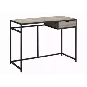 20" x 42.25" x 30" Dark Taupe Black Mdf Metal  Computer Desk
