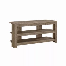 15.5" x 42" x 19.75" Dark Taupe Particle Board Laminate TV Stand
