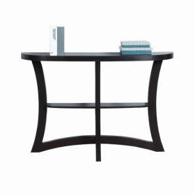 11.5" x 47.25" x 32" Cappuccino Finish Hall Console Accent Table