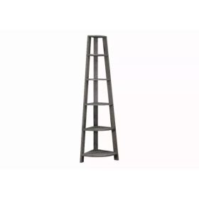 15.5" x 22.5" x 71.25" Dark Taupe Particle Board  Bookshelf