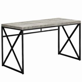 23.75" x 47.25" x 29.75" Grey Black Particle Board Metal  Computer Desk