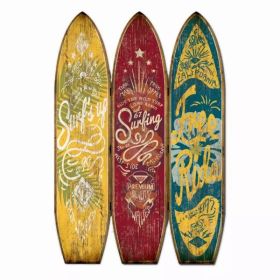47" x 1" x 71" Multicolor Wood Endless Summer  Screen