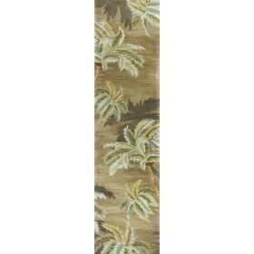 2' x 10' Runner Wool Moss Area Rug