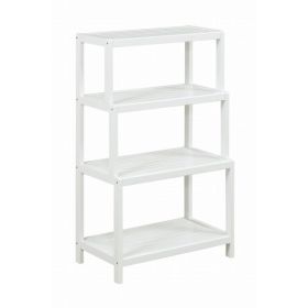 37" Bookcase with 4 Shelves in White