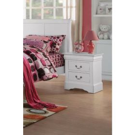 22" X 16" X 24" White Metal Nightstand