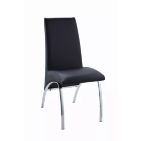 17" X 24" X 38" Black Metal Side Chair (Set-2)