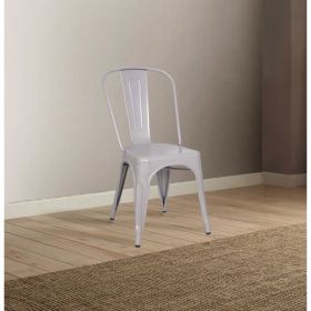 17" X 20" X 33" Silver Metal Side Chair (Set-2)