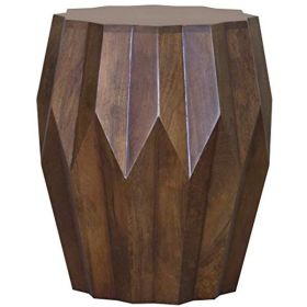 16.4" X 16.4" X 22" Black Wood Accent Table