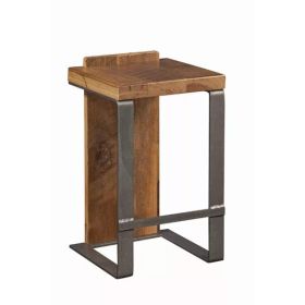 30" Uber Contemporary Oak And Steel Bar Stool