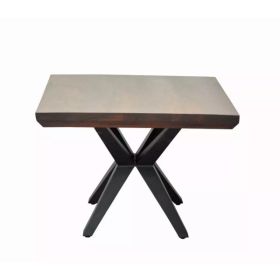 Contemporary Dark Acacia Black Inverted Frame End or Side table