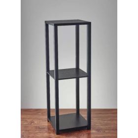 35" H Basic Black Book Case End Table