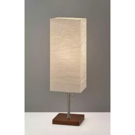 Wildside Paper Shade with Walnut Wood Table Lamp