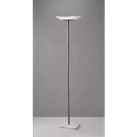 Contempo Oval Torchiere in Brushed Steel Metal