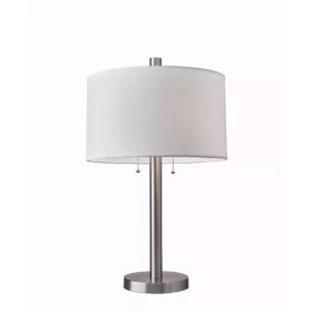 Classic Brushed Steel Metal Table Lamp