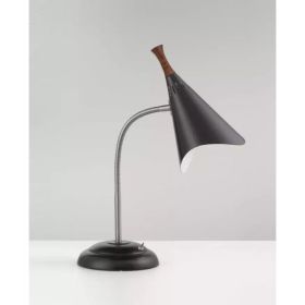 Matte Black Metal Gooseneck Adjustable Desk Lamp